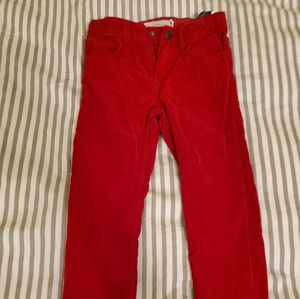 Boys red corduroy pants size 4-5